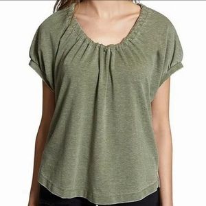 NWT Sanctuary Forest green distressed soft shirt.
